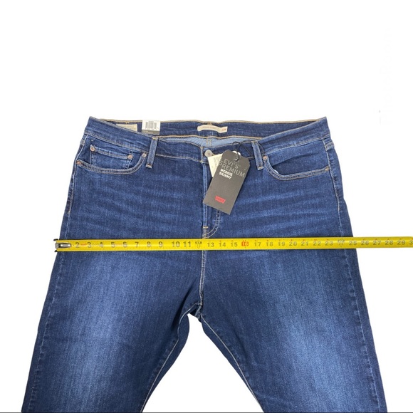 Levis Big E Jeans Wedgie Skinny Womens SZ 22W Crop Raw Hem Button Fly Plus - Picture 13 of 16